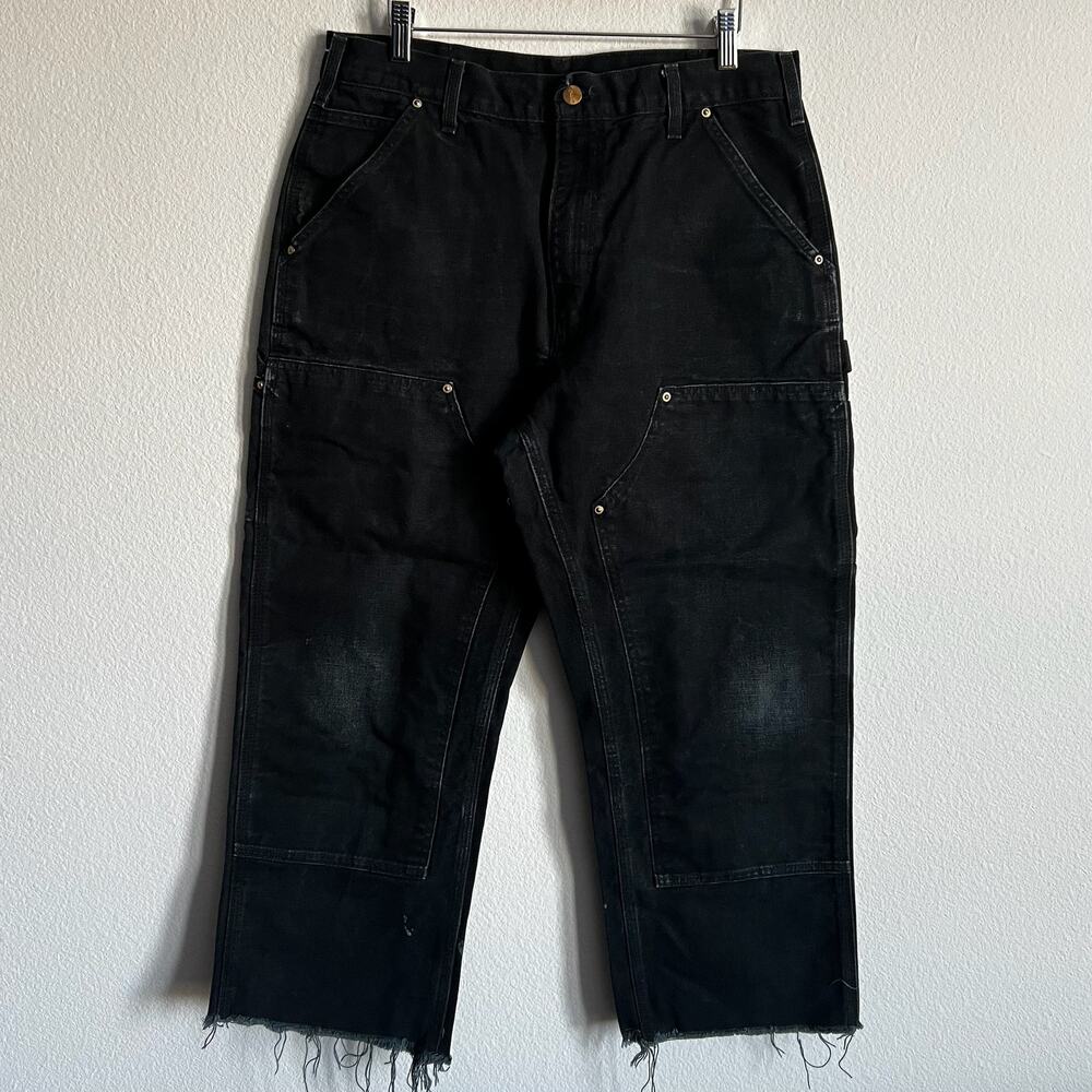 Carhartt B01 BLK black double knee work wear carpenter pants